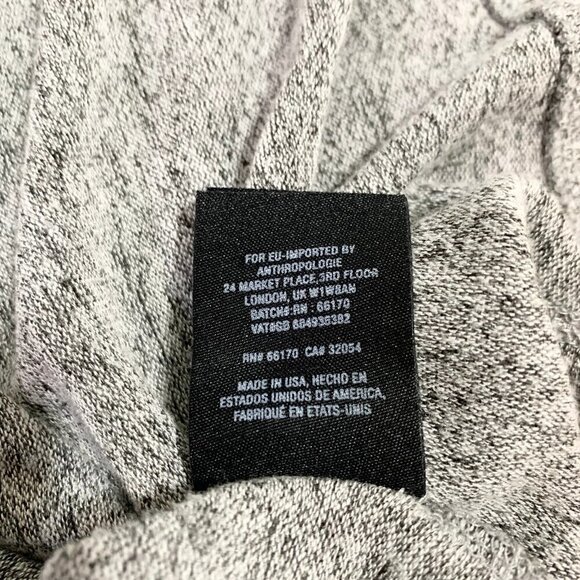 Anthropologie Postmark Grey Marl Ruffle Hem Knit‎ Pullover Sweater Womens XS - Picture 9 of 11